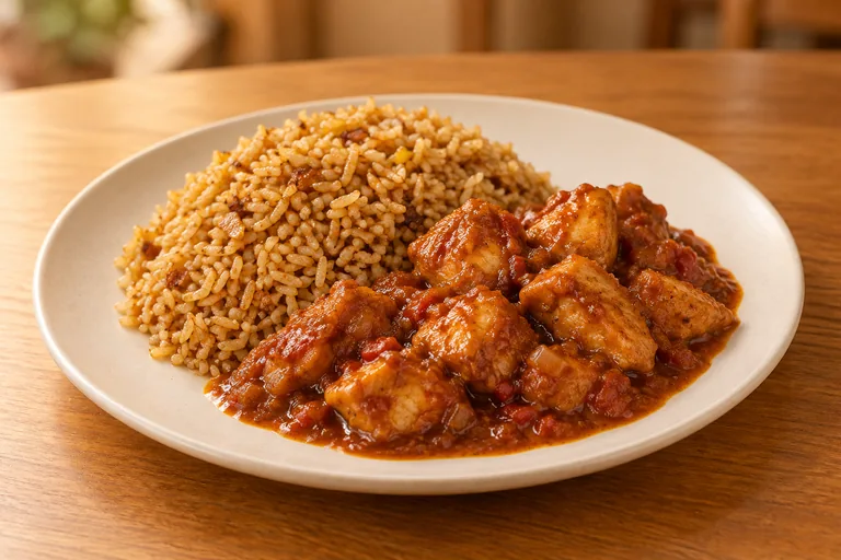 Illustratieve foto bij Nasi kipfilet pikant